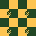 Groovy checkered seamless patterns with a funnel Royalty Free Stock Photo