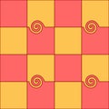 Groovy checkered seamless patterns with a funnel Royalty Free Stock Photo