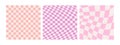 Groovy checkered seamless patterns