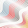 Groovy Colorful Line Wavy Pattern In Blue, Red, Yellow, Grey Color Royalty Free Stock Photo