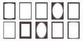 Groovy frame jagged scallop edge, frame text box or border. Curve funky y2k retro form, geometric shape, framework