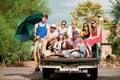 Groovy Group in the Back of Truck Royalty Free Stock Photo