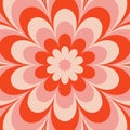 Groovy hippie 70s flower background. Royalty Free Stock Photo