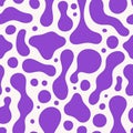Groovy Lava Lamp Seamless Pattern. Psychedelic Fluid Drops Vector Background in 1970s Hippie Retro Style Royalty Free Stock Photo