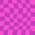 Groovy Purple Pink Chessboard Y2K Pattern Royalty Free Stock Photo