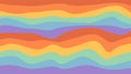 Groovy rainbow waves background. Psychedelic retro abstract backdrop. Curve colorful stripes vector design in 60-70s Royalty Free Stock Photo