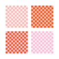 Groovy and retro boho cute checkerboard pattern Royalty Free Stock Photo