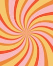 Groovy retro burst sun rays background. Vintage colorful abstract geometric pattern. Vector summer hippie carnival Royalty Free Stock Photo