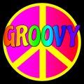 Groovy Retro Peace sign