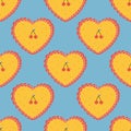 groovy seamless pattern old fashioned cherry pie