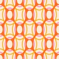 Groovy seamless pattern. Retro circle background. Repeating vintage prints. Repeated circles. Repeat round. Vector illustration