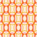 Groovy seamless pattern. Retro circle background. Repeating vintage prints. Repeated circles. Repeat round. Vector illustration Royalty Free Stock Photo