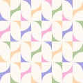 Groovy seamless pattern. Retro style background. Repeating vintage geometric design for prints. Repeated mosaic patern