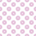 Groovy Smiling Flower vector simple linear seamless pattern