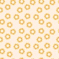 Groovy Summer Flowers Seamless Pattern 70s, 60s Retro style