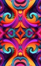 Psychedelic pattern of abstract colorul shapes and waves organic textured. Generative AI Royalty Free Stock Photo