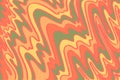 Groovy wavy horizontal banner Abstract retro line art aesthetic 70s style. Trendy 1960s color waves groove background