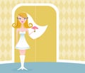 Groovy Young Bride Royalty Free Stock Photo