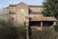 Old buildings along the canal Martesana at Groppello, Milan