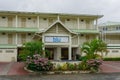 Gros Islet, St Lucia / St Lucia - 10 Nov 2018 - Blu resort main entrance with the resort sign