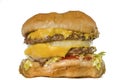 Gross fatty burger Royalty Free Stock Photo