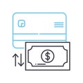 gross income line icon, outline symbol, vector illustration, concept sign