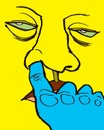 Gross Nose Picking Man Yellow