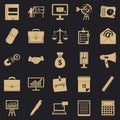 Gross product icons set, simple style Royalty Free Stock Photo