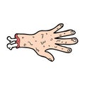 gross severed hand cartoon