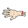 gross severed hand comic cartoon