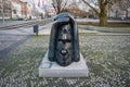 Grosser verletzter Kopf Big injured head Sculpture by Rainer Kriester - Hanover, Lower Saxony, Germany