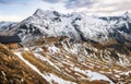 Grossglockner High Alpine Road in Austria in dusk Royalty Free Stock Photo