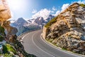 Grossglockner High Alpine Road, German: Grossglockner-Hochalpenstrasse. High mountain pass road in Austrian Alps