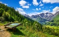 Grossglockner panoramic road in Austria. Observation deck Royalty Free Stock Photo