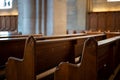 Grossmunster or GrossmÃÂ¼nster church interior in Zurich city Switzerland, no people