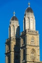 The Grossmunster Romanesque-style church, Zurich, Switzerland Royalty Free Stock Photo