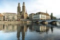 The Grossmunster is a Romanesque-style Protestant church in Zurich, Switzerland Royalty Free Stock Photo