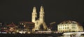 GrossmÃÂ¼nster by night Royalty Free Stock Photo