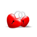 Grossy Locked together Heart Royalty Free Stock Photo