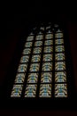 Stained glass window in Grote Kerk, Haarlem