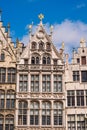 Grote Markt, Antwerp, city square with the town hall, carefully designed guilds of the 16th century, many restaurants and cafes. Royalty Free Stock Photo