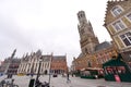 Grote Markt (Market Square) and famous Belfry of Bruges