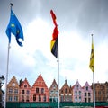 Grote Markt square in Brugge, Belgium Royalty Free Stock Photo