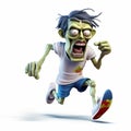 Grotesque 3d Zombie Cartoon Running Mockup