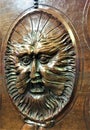 Grotesque mask into a castle, wood, face and magic