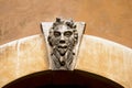 Grotesque Mask on an Old Arch Keystone - Verona Italy