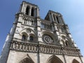The Grotesque Notre Dame in Summertime Paris