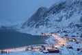 Grotfjord Village In The Winter Time, Kvaloya, Troms, Norway Royalty Free Stock Photo