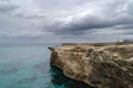 Grotta della Poesia coast cliff, Salento, Apulia, Italy