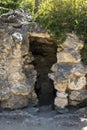 Grotto in the Dendrological Park of the National Reserve Askania-Nova, Ukraine Royalty Free Stock Photo